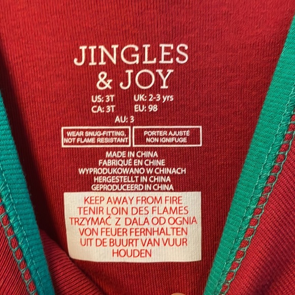 Christmas jammies. 3T. New with tags - Picture 3 of 4